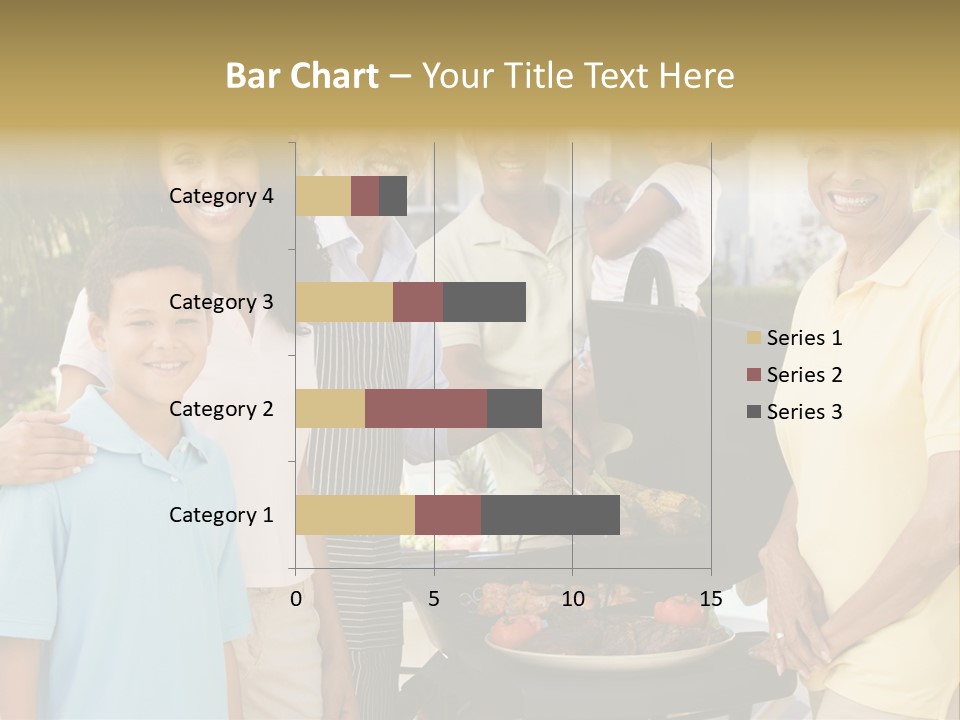 A Group Of People Standing Around A Grill PowerPoint Template