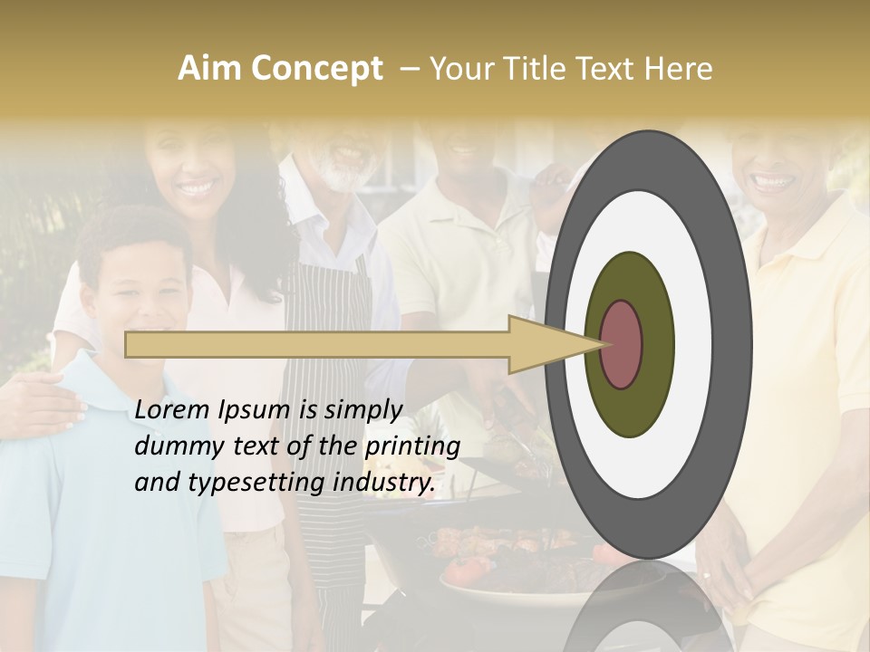 A Group Of People Standing Around A Grill PowerPoint Template