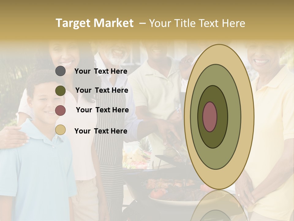 A Group Of People Standing Around A Grill PowerPoint Template