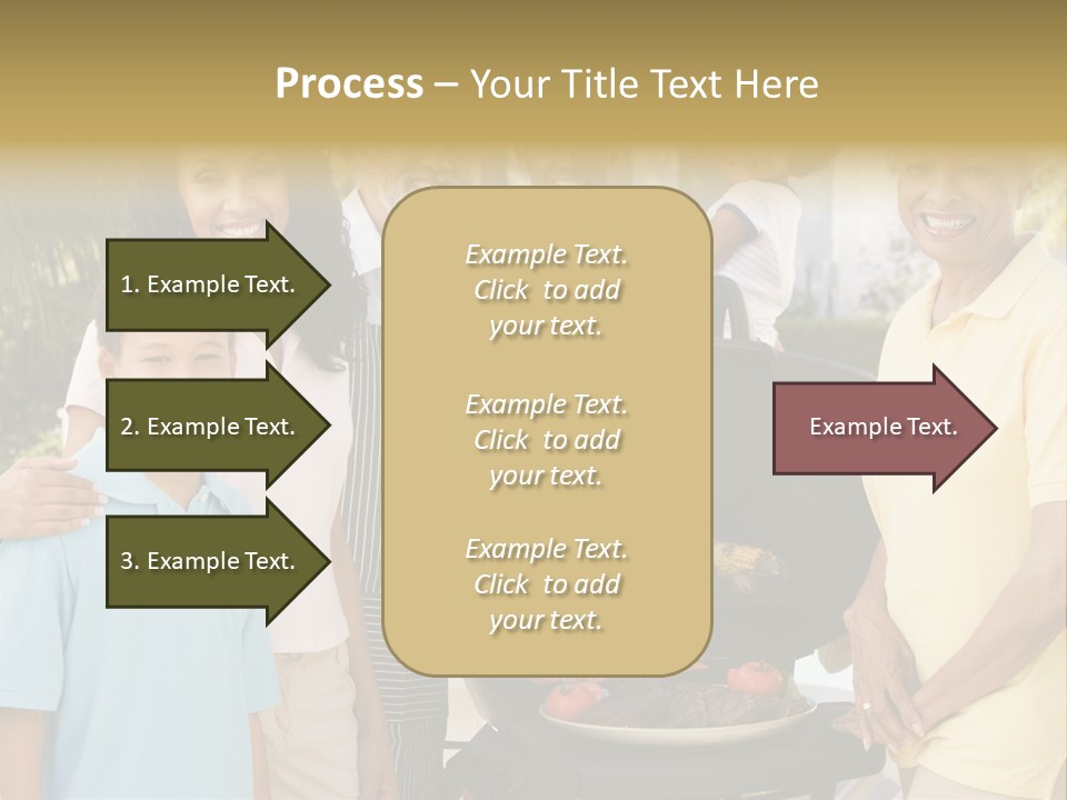 A Group Of People Standing Around A Grill PowerPoint Template