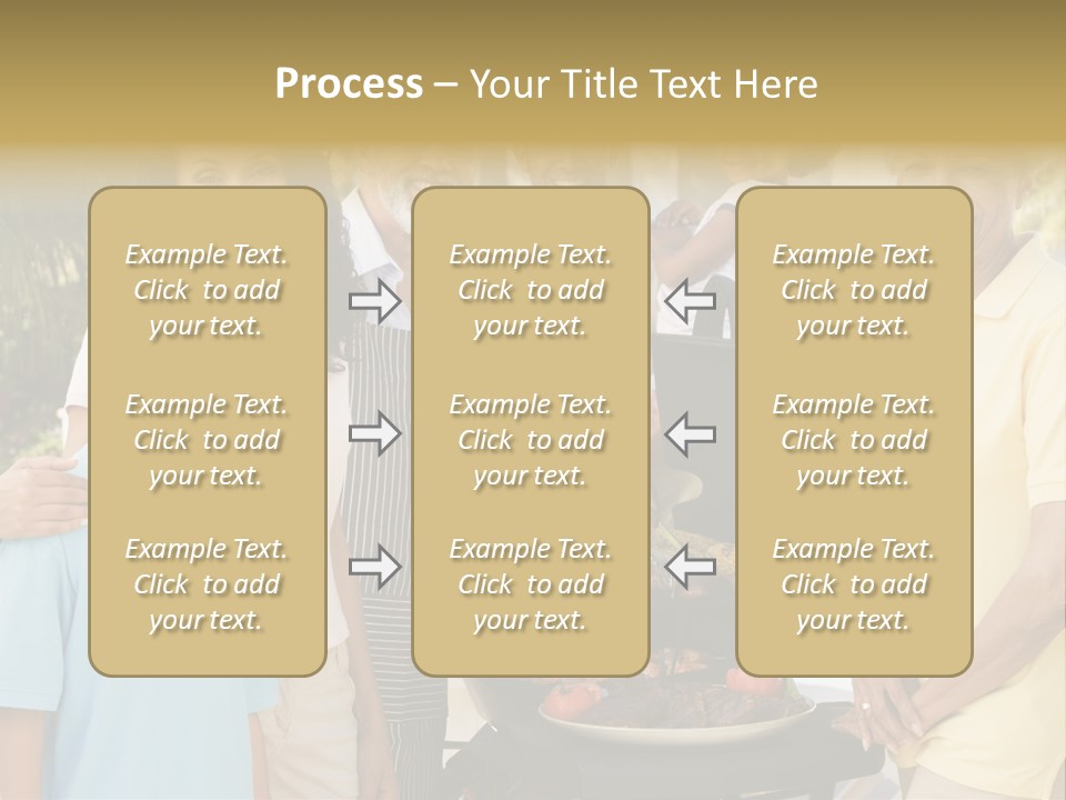 A Group Of People Standing Around A Grill PowerPoint Template