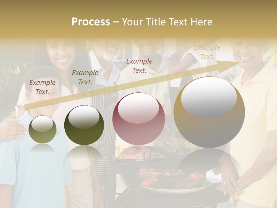 A Group Of People Standing Around A Grill PowerPoint Template