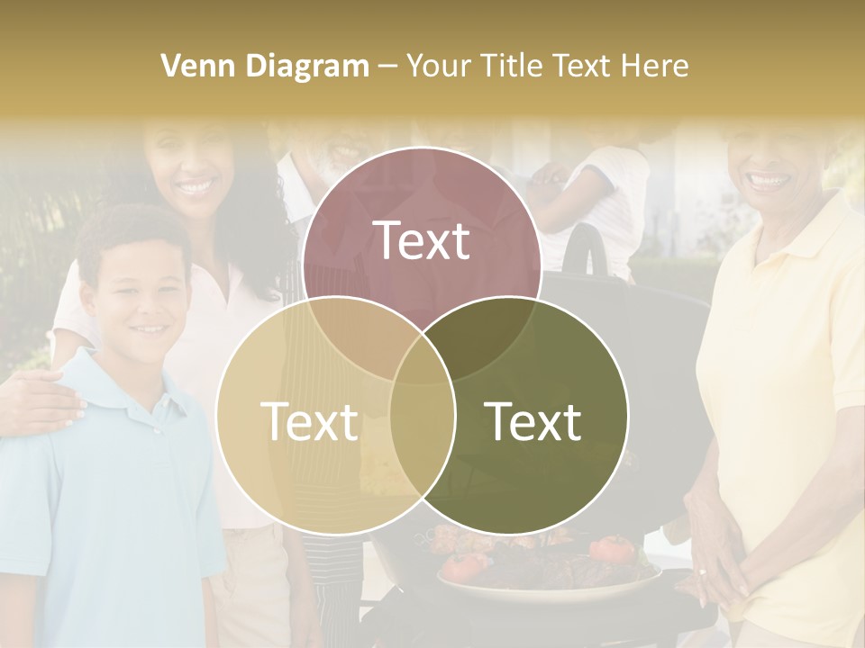 A Group Of People Standing Around A Grill PowerPoint Template