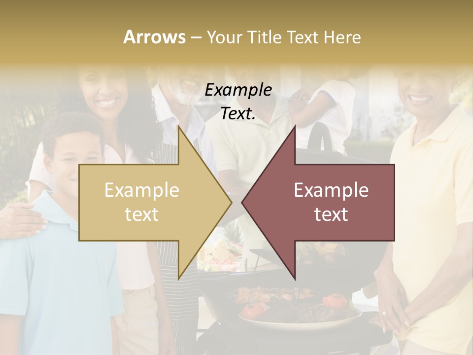 A Group Of People Standing Around A Grill PowerPoint Template