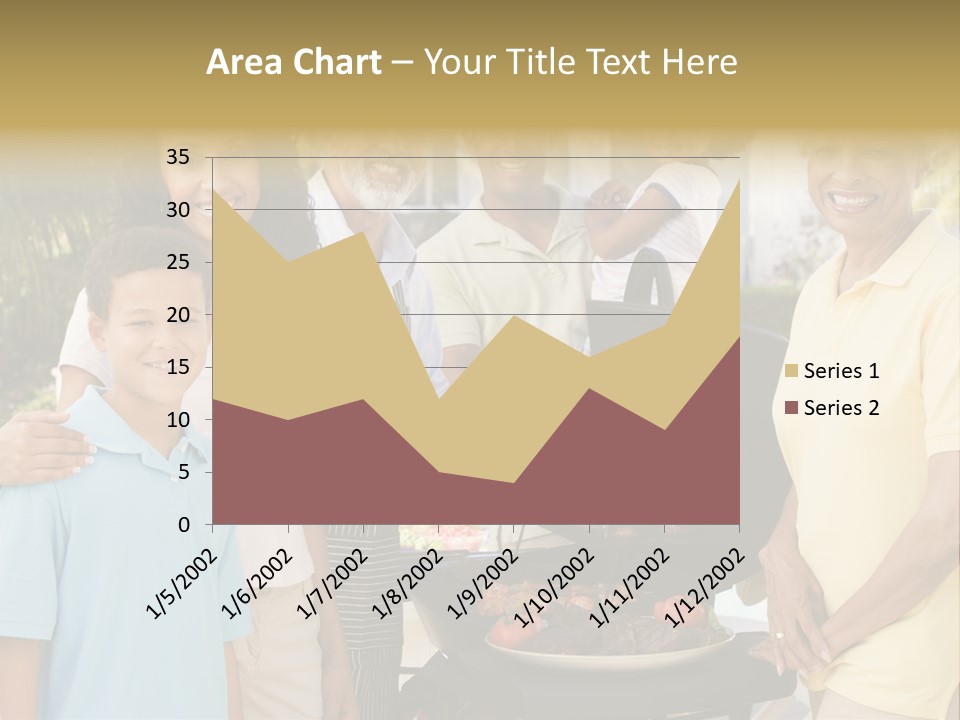 A Group Of People Standing Around A Grill PowerPoint Template
