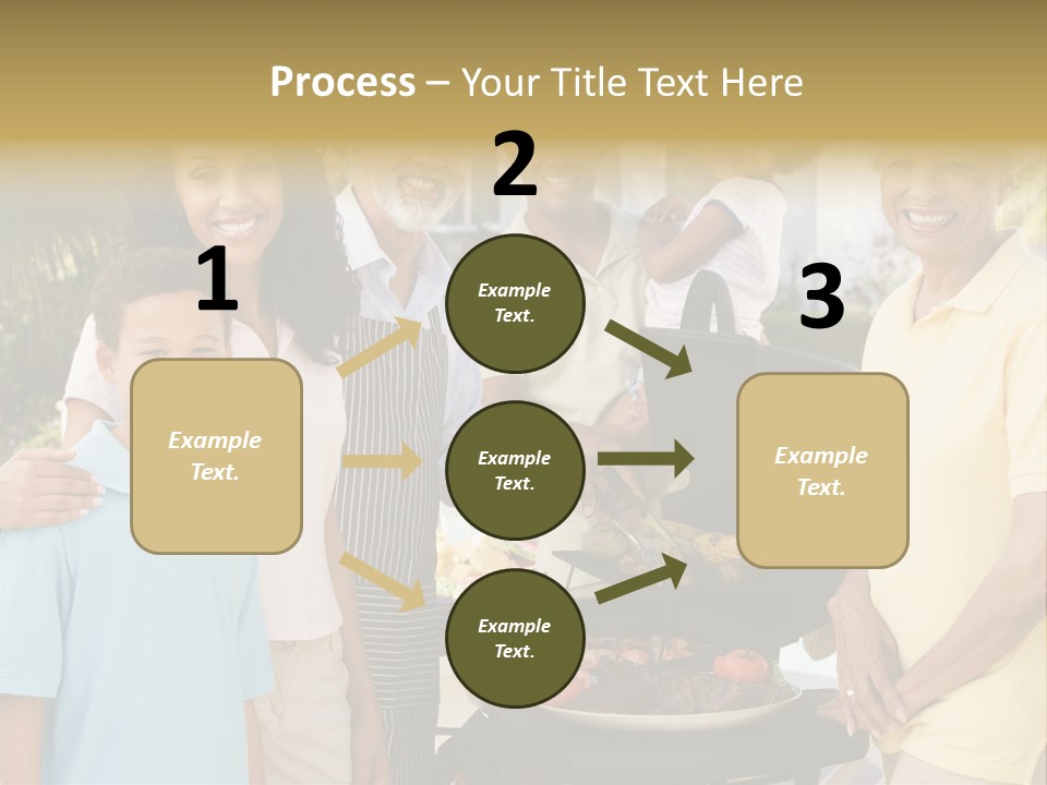 A Group Of People Standing Around A Grill PowerPoint Template