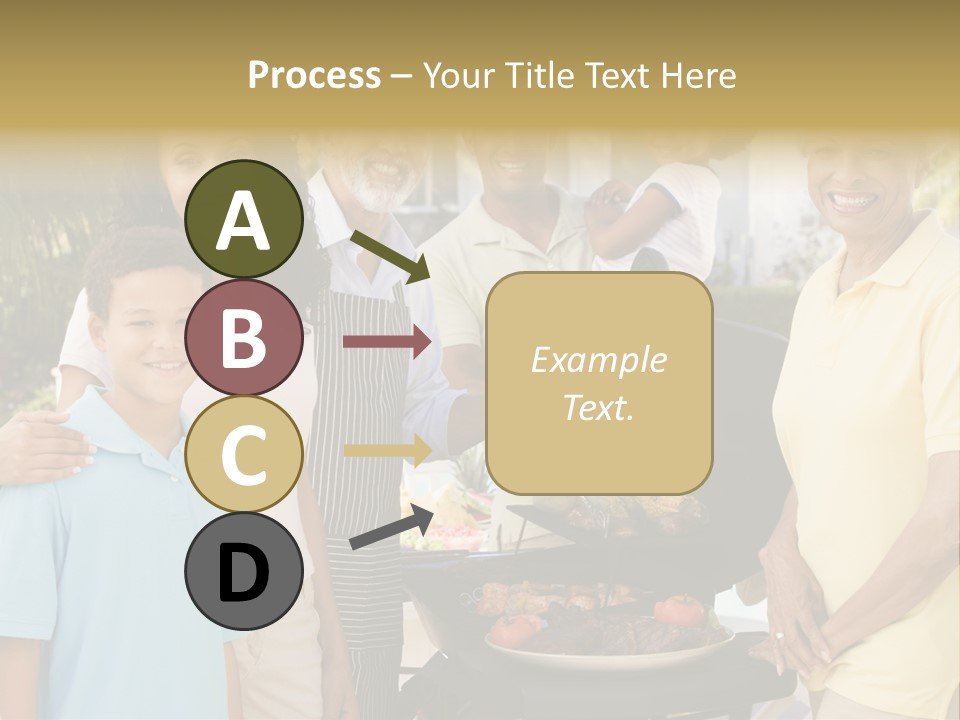 A Group Of People Standing Around A Grill PowerPoint Template