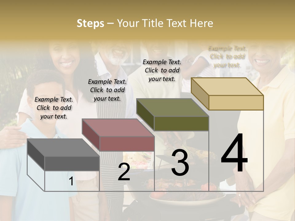A Group Of People Standing Around A Grill PowerPoint Template
