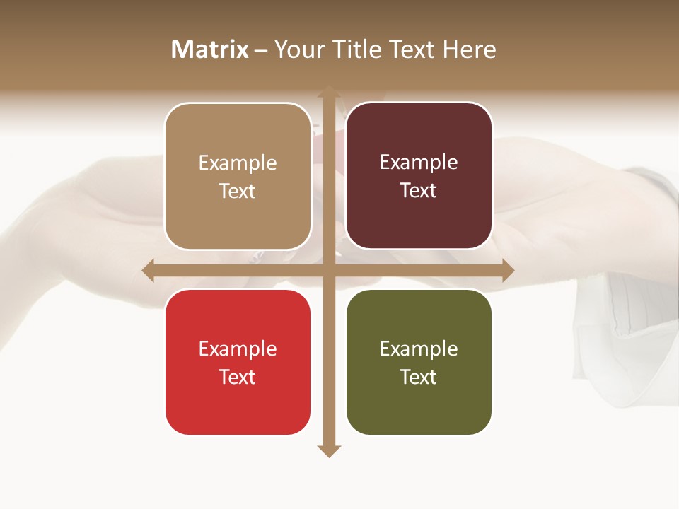 A Couple Of Hands Holding A Piece Of Red Paper PowerPoint Template