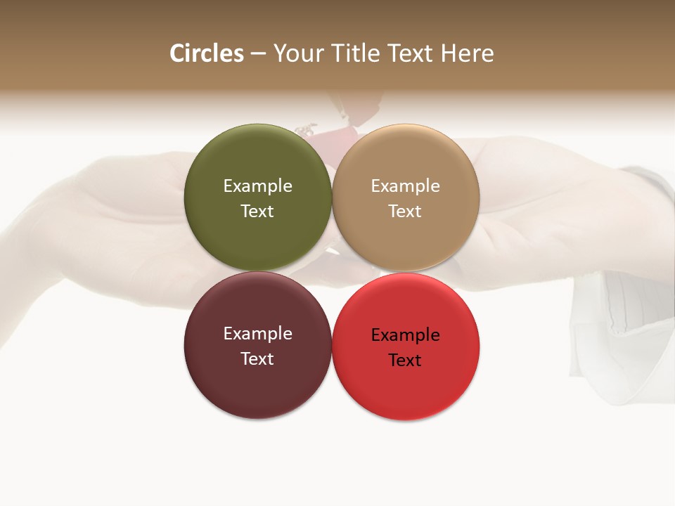 A Couple Of Hands Holding A Piece Of Red Paper PowerPoint Template