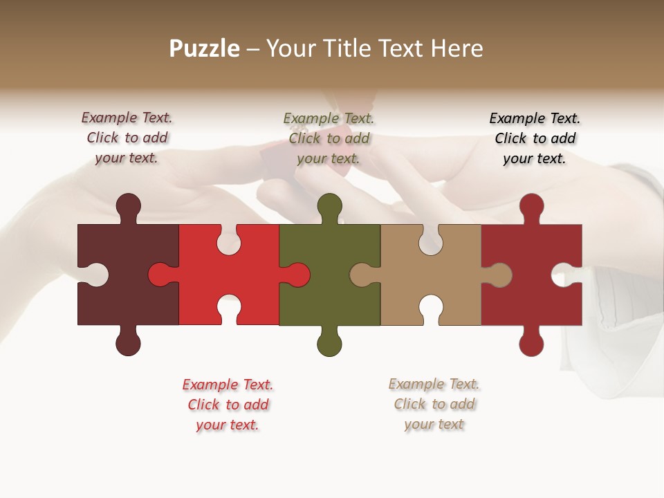 A Couple Of Hands Holding A Piece Of Red Paper PowerPoint Template