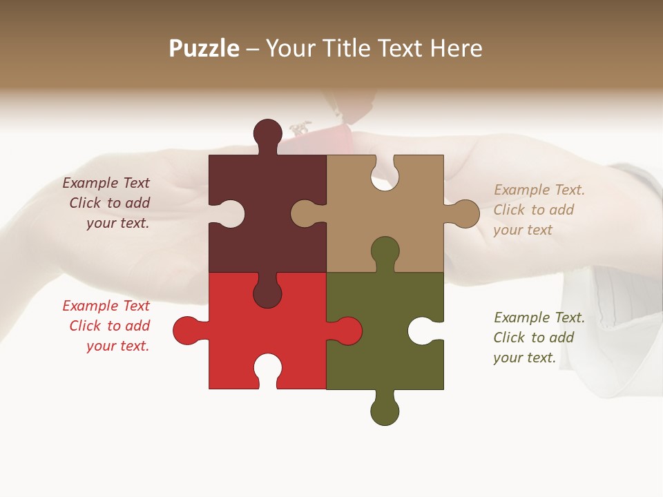 A Couple Of Hands Holding A Piece Of Red Paper PowerPoint Template