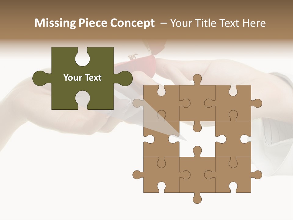 A Couple Of Hands Holding A Piece Of Red Paper PowerPoint Template