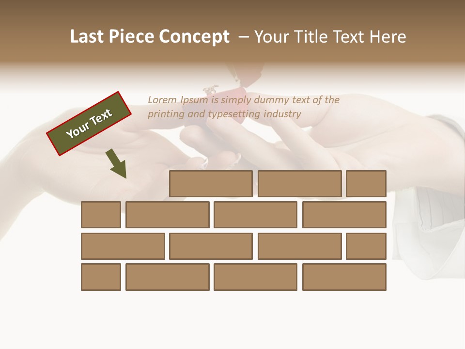 A Couple Of Hands Holding A Piece Of Red Paper PowerPoint Template