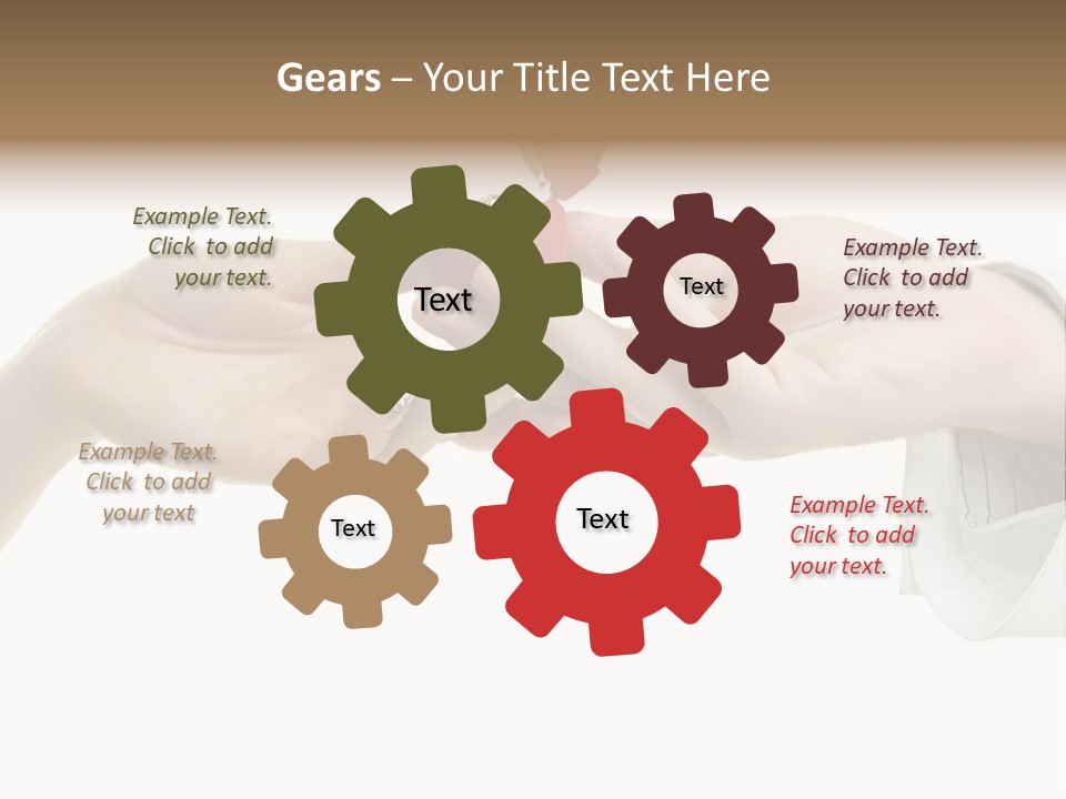 A Couple Of Hands Holding A Piece Of Red Paper PowerPoint Template