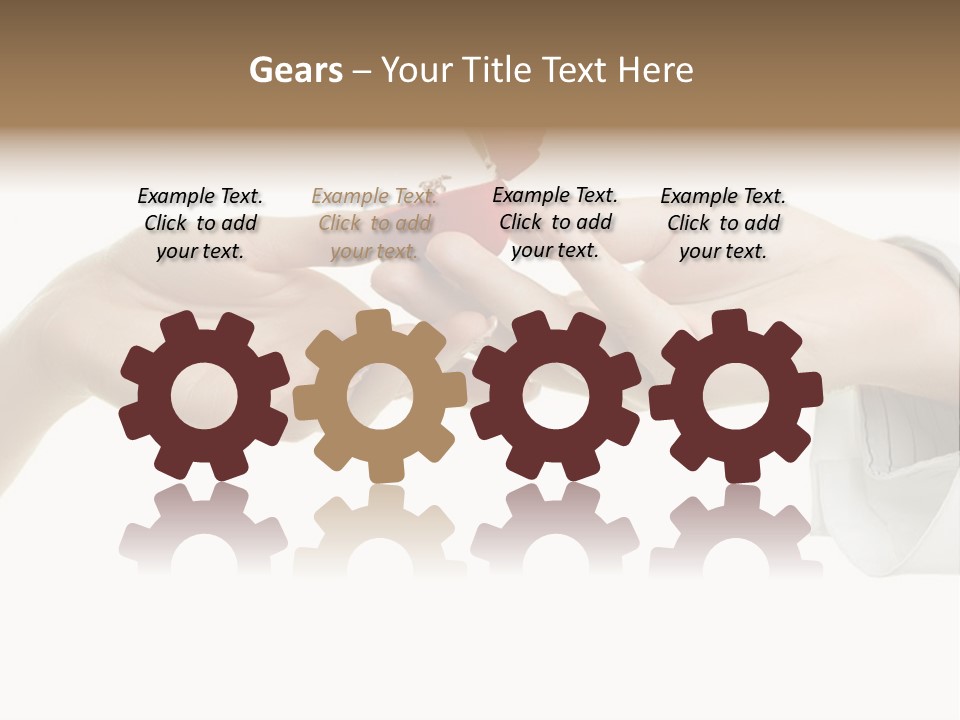 A Couple Of Hands Holding A Piece Of Red Paper PowerPoint Template