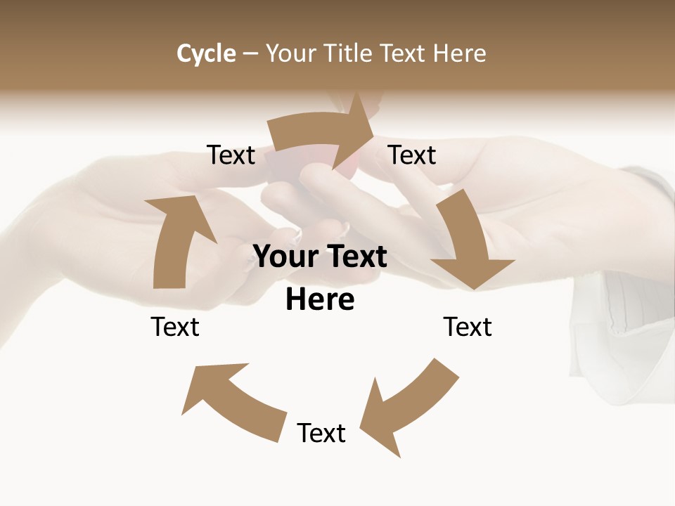 A Couple Of Hands Holding A Piece Of Red Paper PowerPoint Template