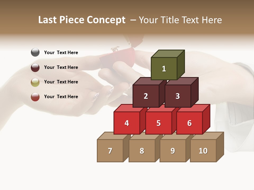 A Couple Of Hands Holding A Piece Of Red Paper PowerPoint Template