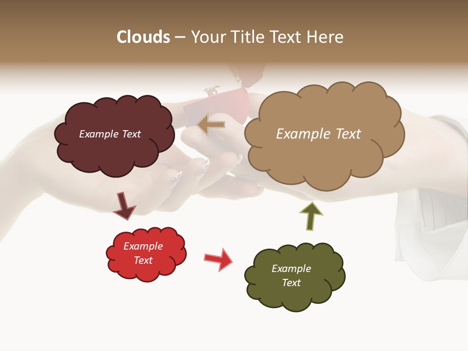 A Couple Of Hands Holding A Piece Of Red Paper PowerPoint Template