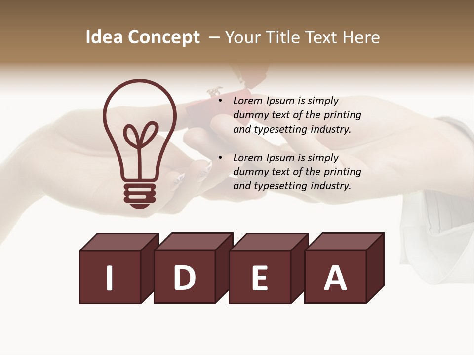 A Couple Of Hands Holding A Piece Of Red Paper PowerPoint Template