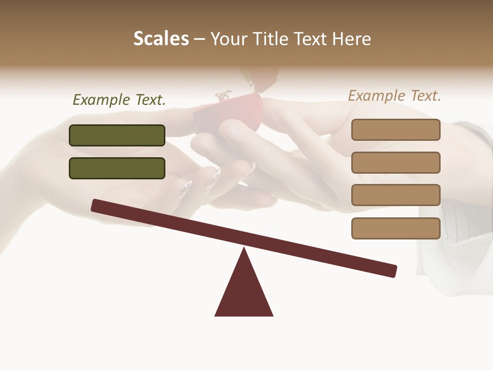 A Couple Of Hands Holding A Piece Of Red Paper PowerPoint Template