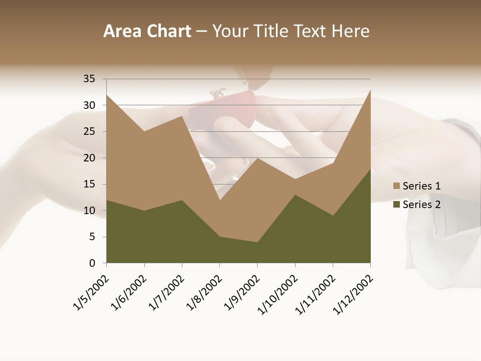 A Couple Of Hands Holding A Piece Of Red Paper PowerPoint Template