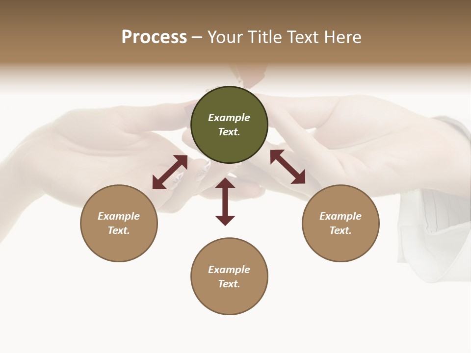 A Couple Of Hands Holding A Piece Of Red Paper PowerPoint Template