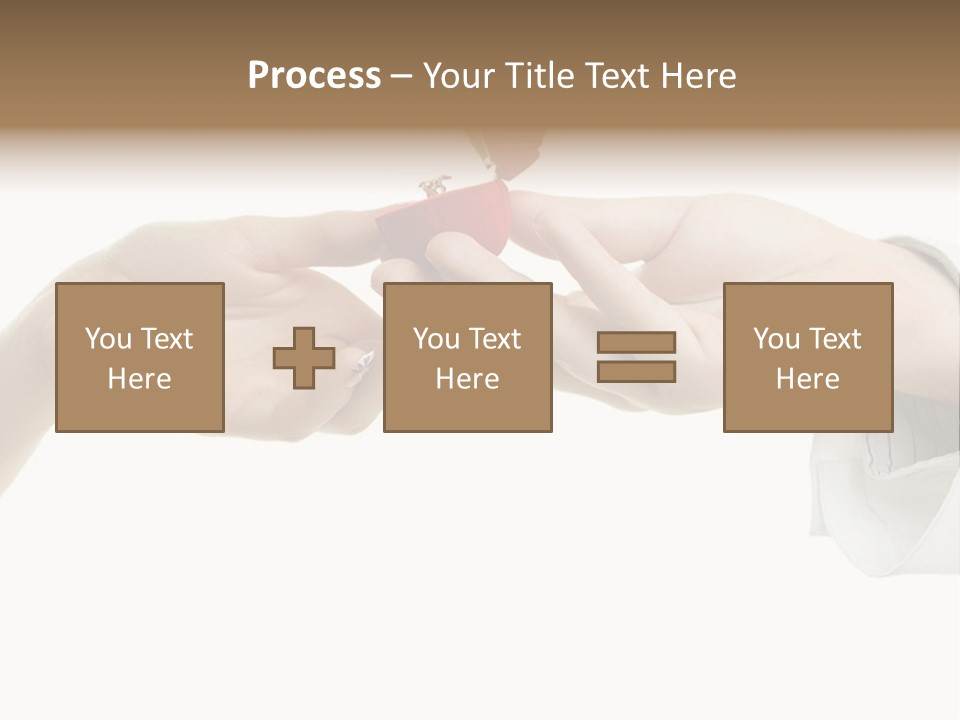 A Couple Of Hands Holding A Piece Of Red Paper PowerPoint Template