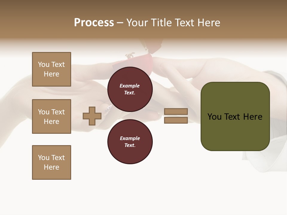 A Couple Of Hands Holding A Piece Of Red Paper PowerPoint Template