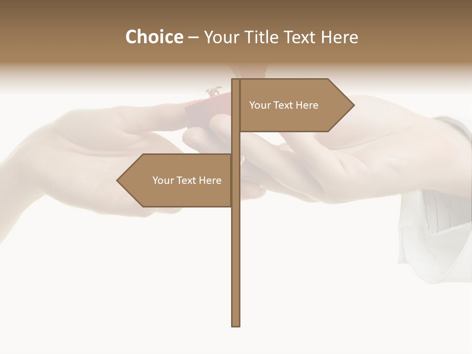 A Couple Of Hands Holding A Piece Of Red Paper PowerPoint Template