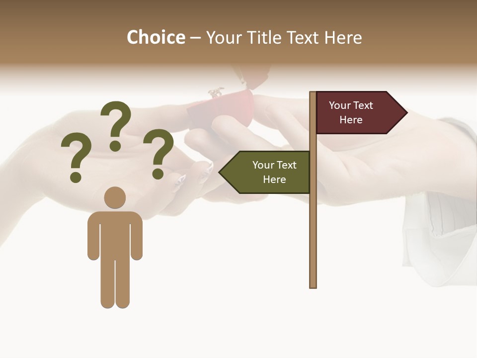 A Couple Of Hands Holding A Piece Of Red Paper PowerPoint Template