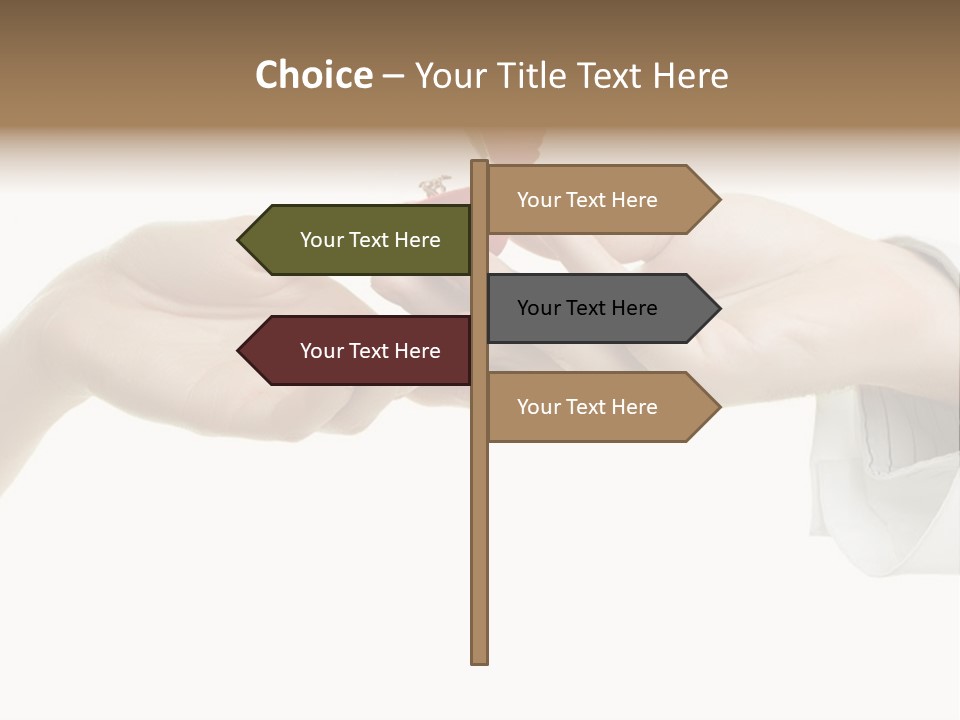 A Couple Of Hands Holding A Piece Of Red Paper PowerPoint Template