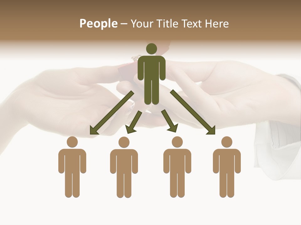 A Couple Of Hands Holding A Piece Of Red Paper PowerPoint Template