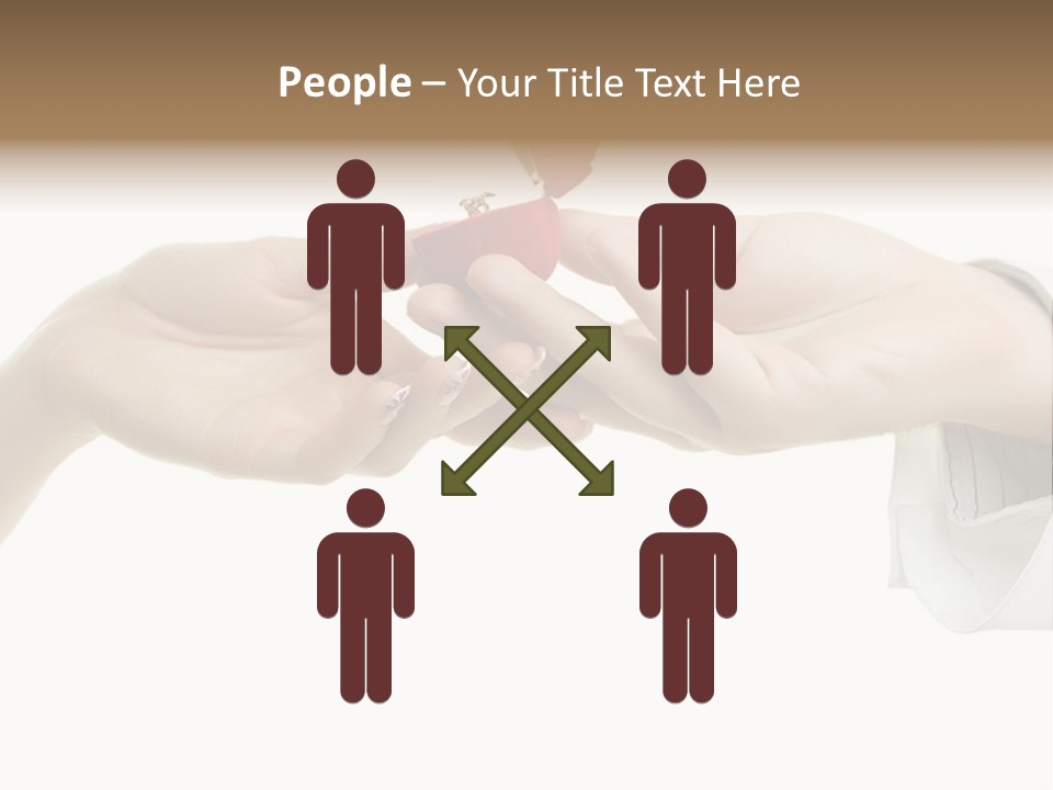 A Couple Of Hands Holding A Piece Of Red Paper PowerPoint Template