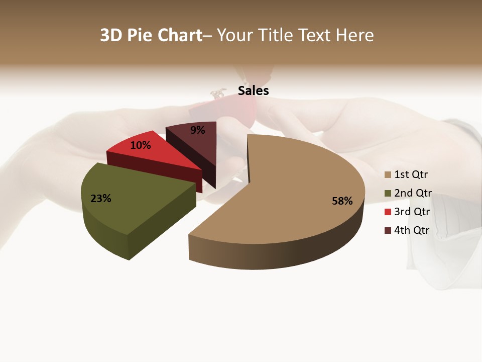 A Couple Of Hands Holding A Piece Of Red Paper PowerPoint Template