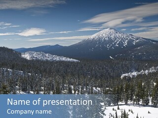 Mt. Bachelor In Oregon PowerPoint Template