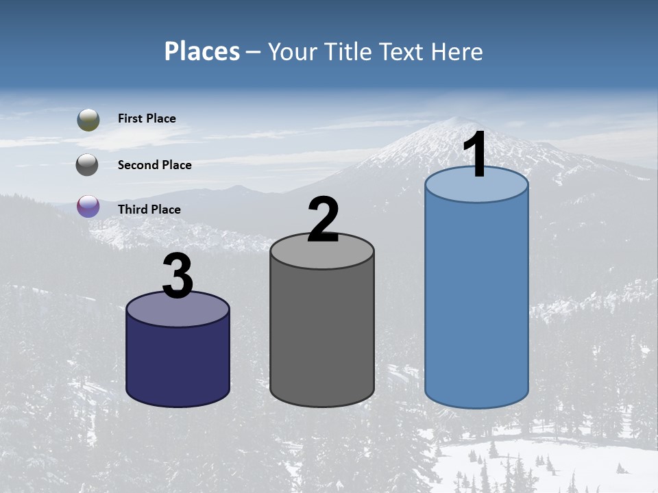 Mt. Bachelor In Oregon PowerPoint Template