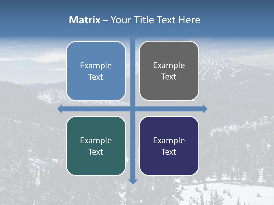 Mt. Bachelor In Oregon PowerPoint Template