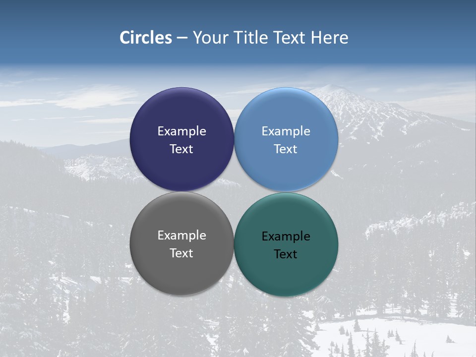Mt. Bachelor In Oregon PowerPoint Template