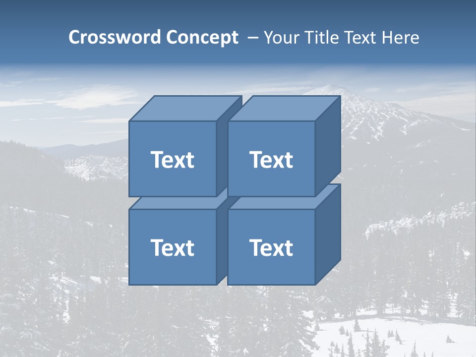 Mt. Bachelor In Oregon PowerPoint Template