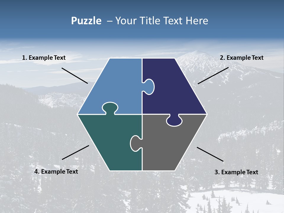 Mt. Bachelor In Oregon PowerPoint Template