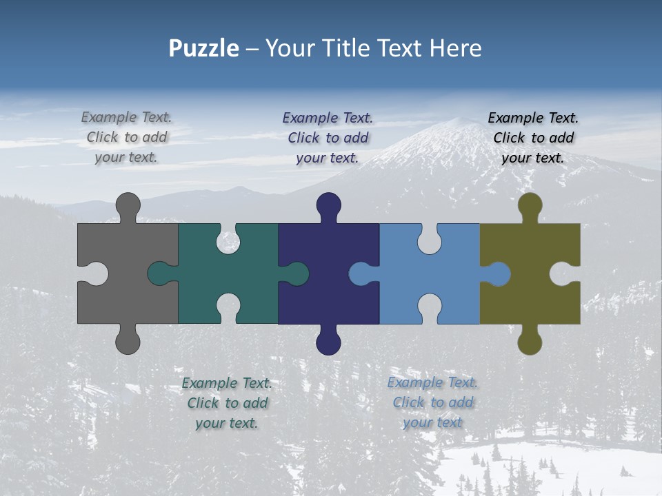 Mt. Bachelor In Oregon PowerPoint Template