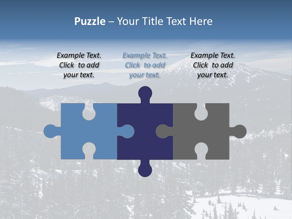 Mt. Bachelor In Oregon PowerPoint Template