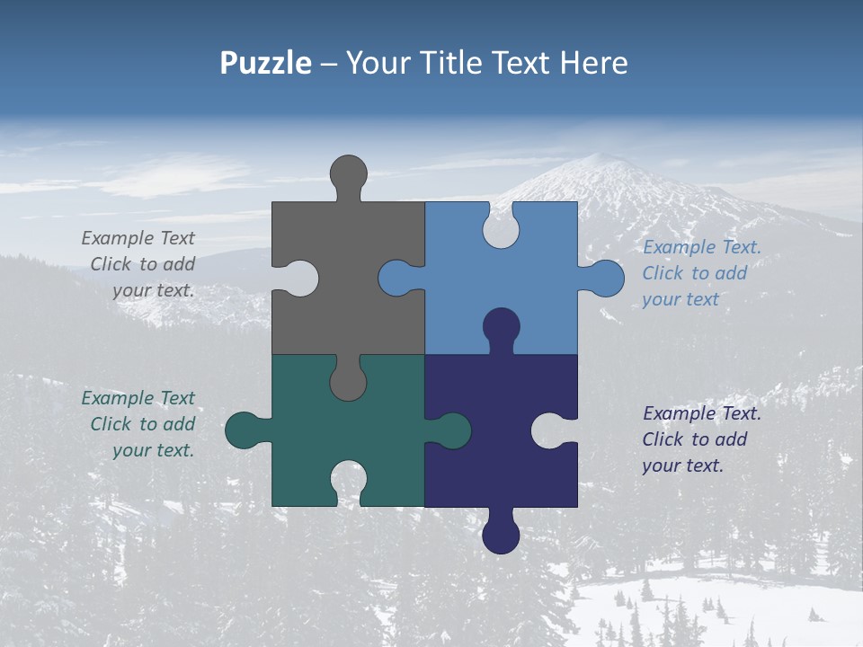 Mt. Bachelor In Oregon PowerPoint Template