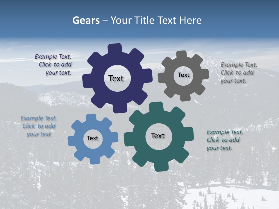 Mt. Bachelor In Oregon PowerPoint Template
