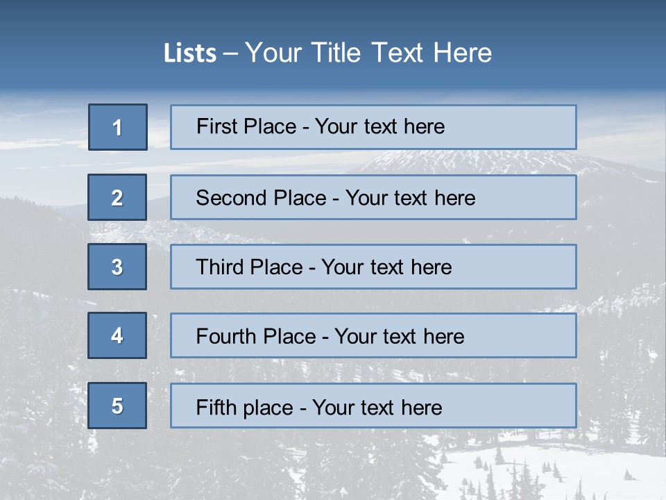 Mt. Bachelor In Oregon PowerPoint Template