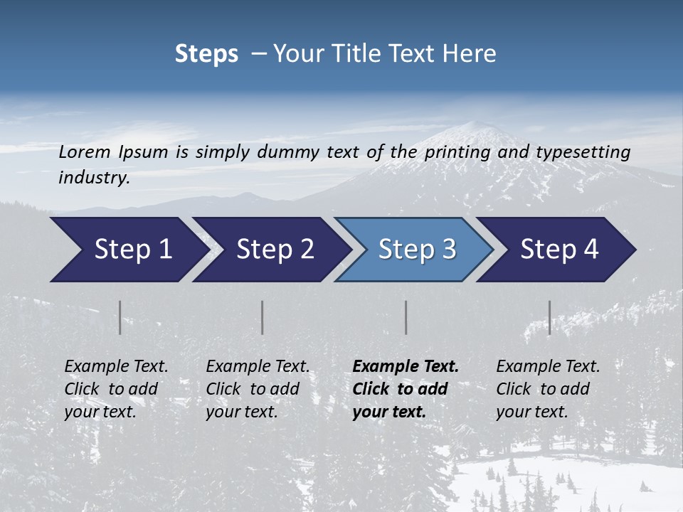 Mt. Bachelor In Oregon PowerPoint Template