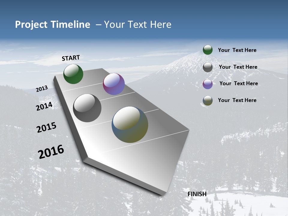 Mt. Bachelor In Oregon PowerPoint Template