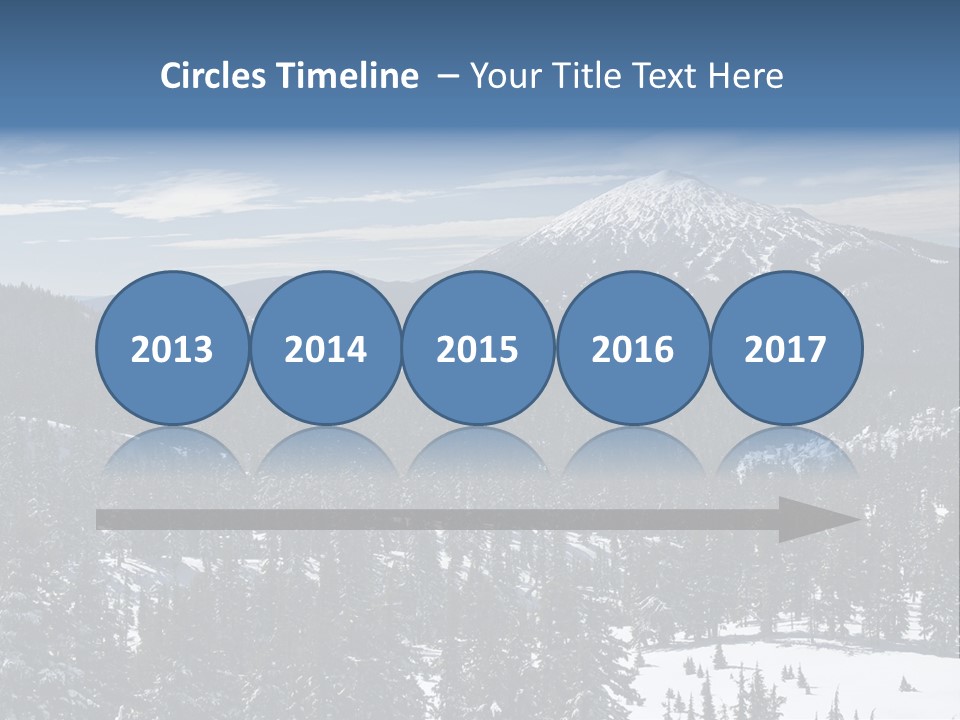Mt. Bachelor In Oregon PowerPoint Template