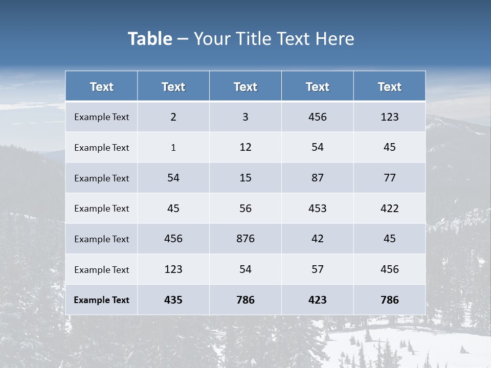 Mt. Bachelor In Oregon PowerPoint Template